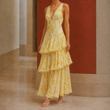 Harriet Tiered Maxi Dress - Yellow