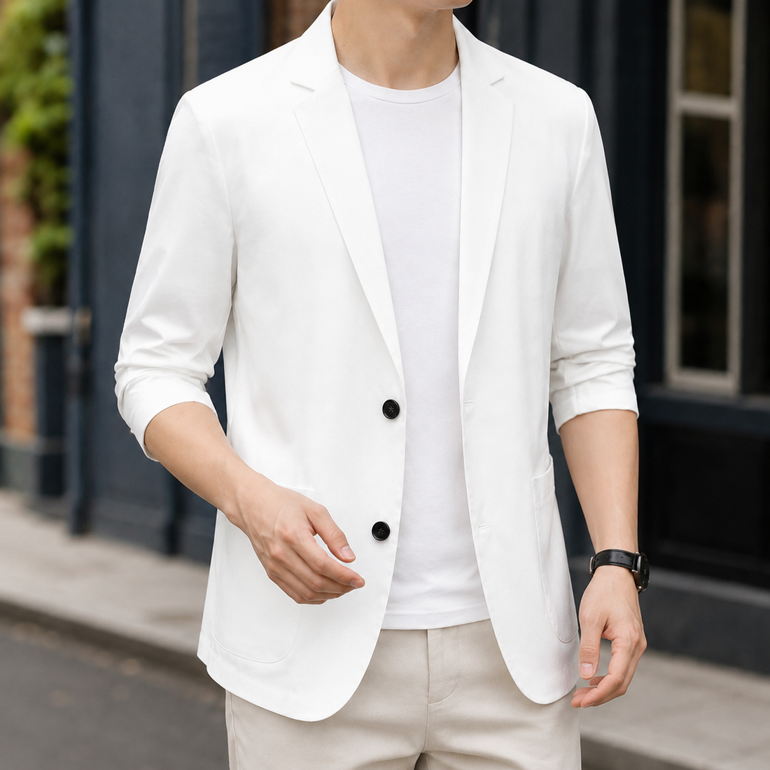 Adrian Lightweight Blazer - White