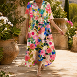 Adriana-Elise Cocoon Midi Dress - Pink