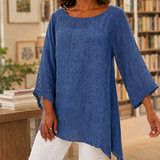 Liora-Hope Boat Neck Top - Blue
