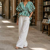Maxine-Lane Wide Leg Set - Green