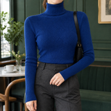 Sidonie Ribbed Turtleneck - Sapphire Blue