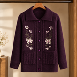 Alice Embroidered Cardigan - Purple