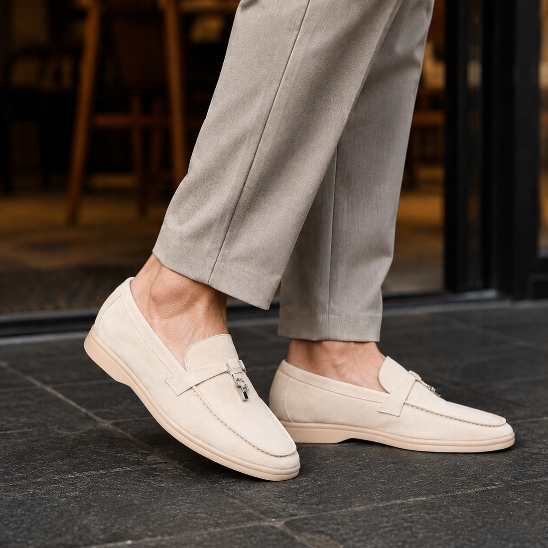 Ascoli Suede Loafers - Apricot