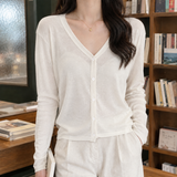 Millie-Kate V Neck Sweater - Off White