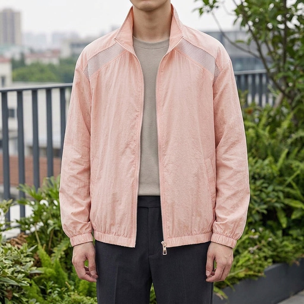 Valencia Mesh Panel Jacket - Pink