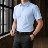 Orion Slim Shirt - Short Sleeve Shirt Light Blue