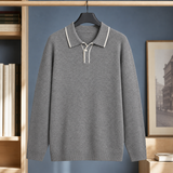 Augustus-Rhys Polo Sweater - Gray