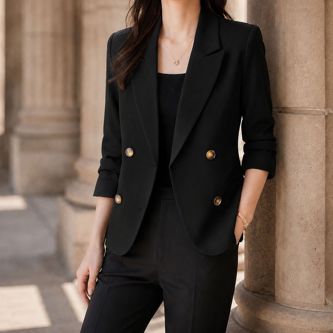 Desiree Tailored Blazer - Black Suit