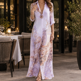 Nadine Printed Maxi Dress - Purple