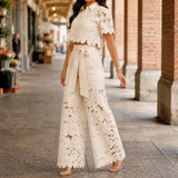 Tallulah Wide-Leg Set - Cream Beige