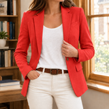 Talia-Eve Tailored Blazer - Red