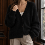 Eliza V Neck Cardigan - Black