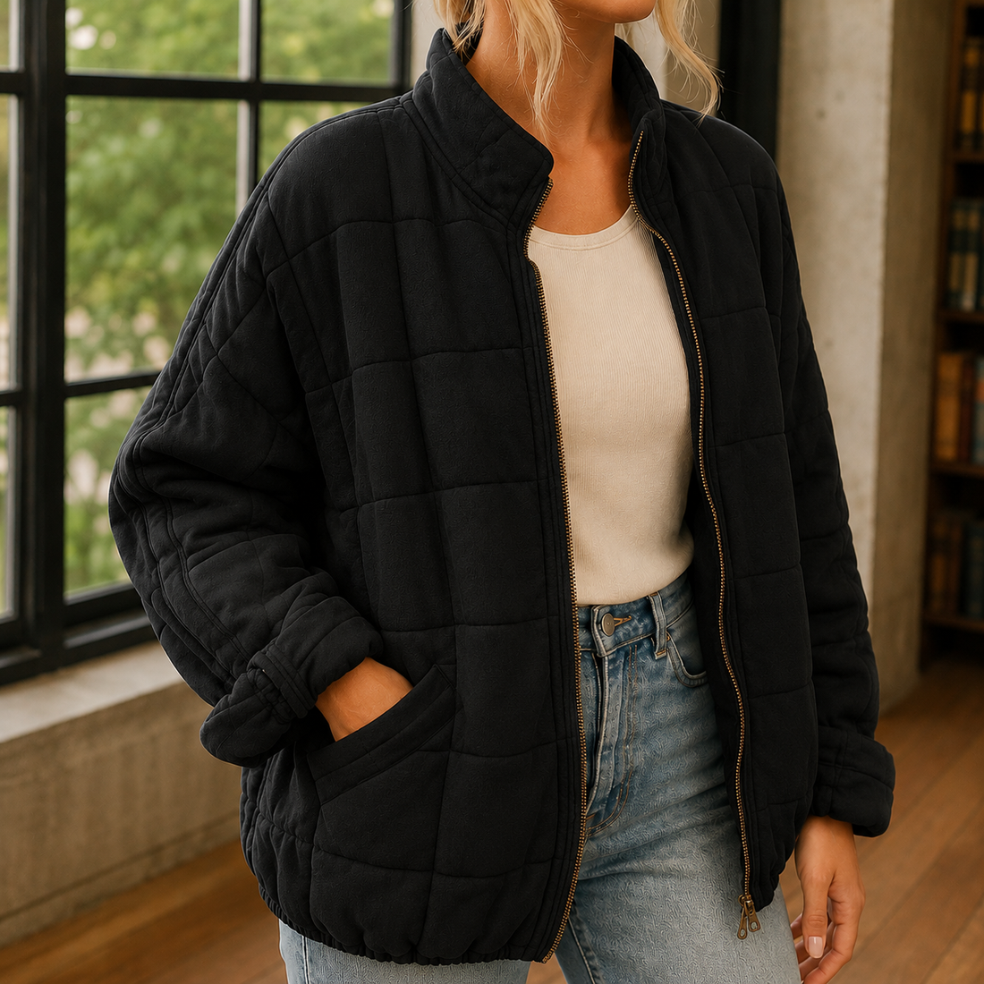 Vera Quilted Jacket - Black