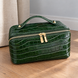 Fermo Croc Cosmetic Bag - Green