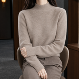 Lucinda-Mae Cashmere Turtleneck - Elegant Camel