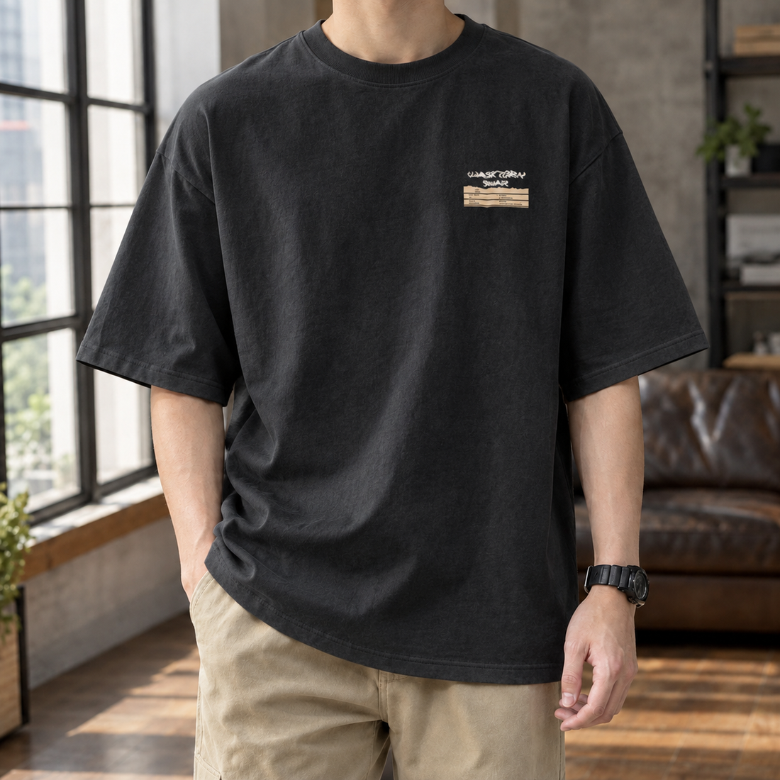 Simeon Oversized T-Shirt - Black
