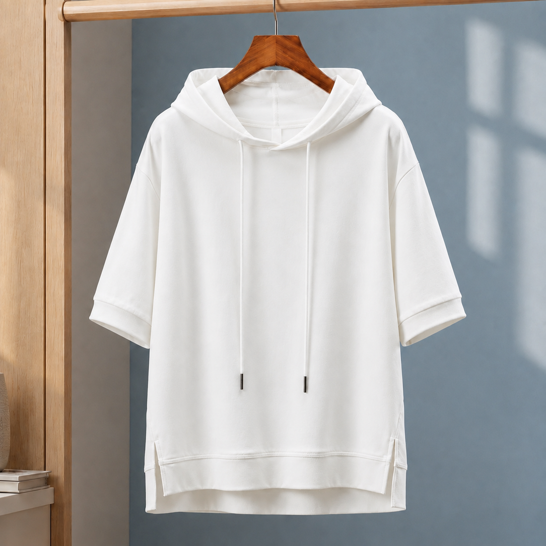Nico Short Sleeve Hoodie - White