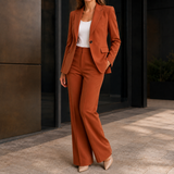 Mabel Tailored Set - Brown