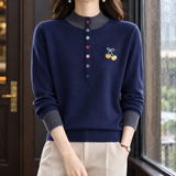 Ashley-Hope Mock Neck Sweater - Upper Cyan