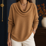Sibylla Cowl Neck Sweater - Brown