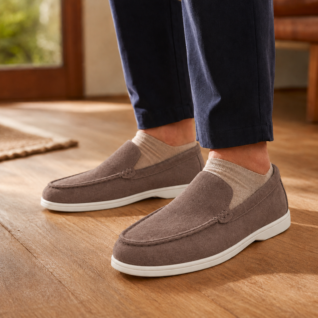 Doria Suede Loafers - Coffee Brown