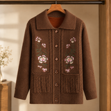 Alice Embroidered Cardigan - Caramel