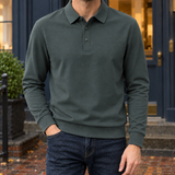 Soren-Dean Long Sleeve Polo - Dark Green