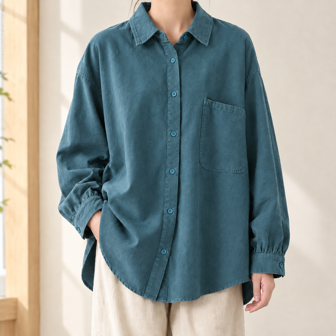 Emily Relaxed Shirt - Blue
