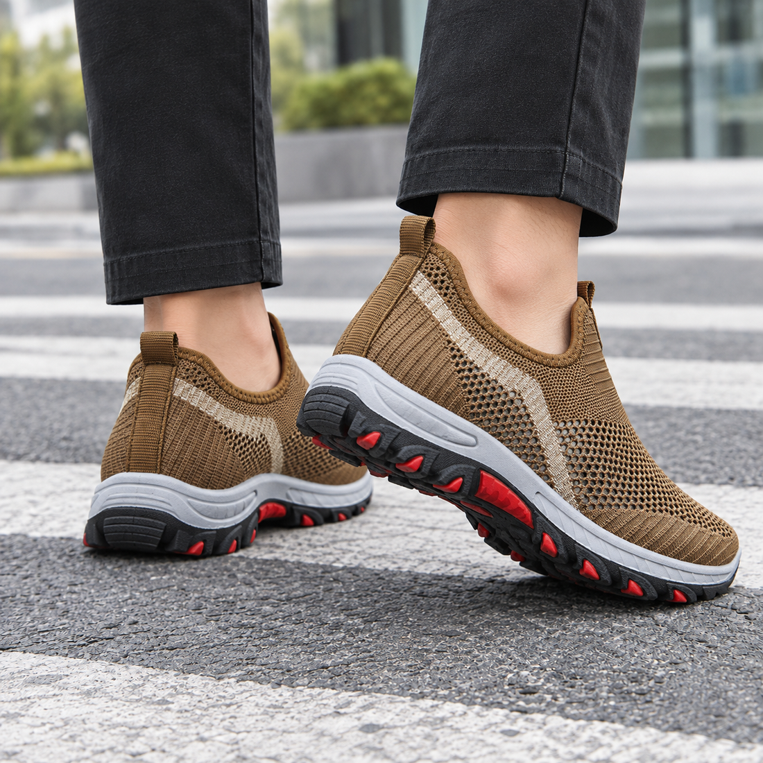 Mancini Slip-On Sneakers - Khaki Brown