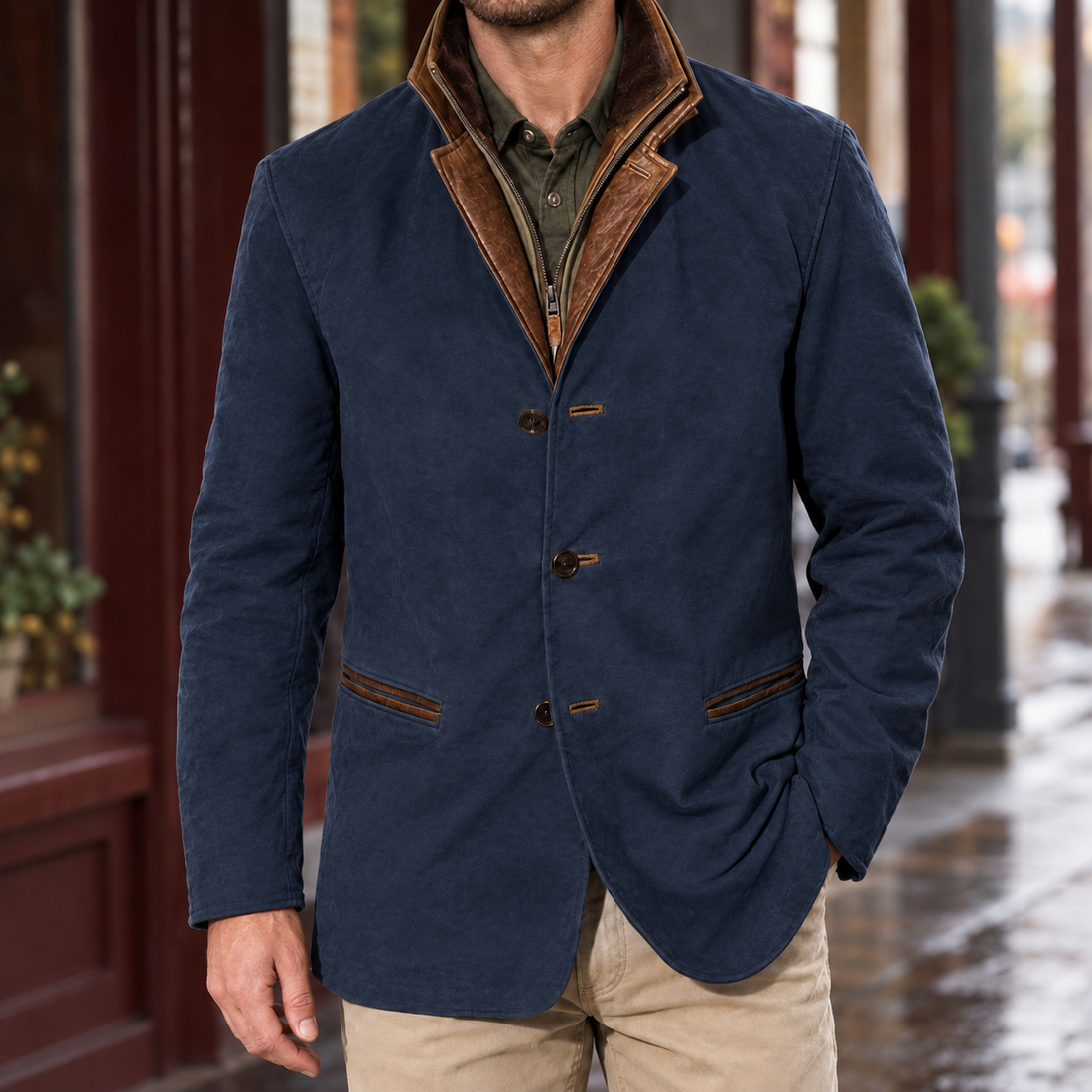 Ryan Layered Jacket - Blue