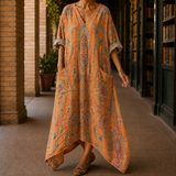 Calla Handkerchief Dress - Orange