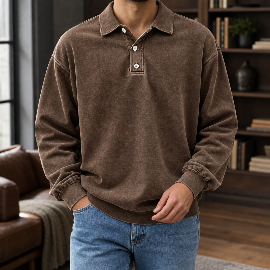 David Relaxed Polo - Brown