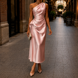 Ariadne Draped Dress - Blush Pink