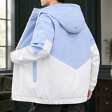 Nathaniel Color Block Jacket - Light Blue