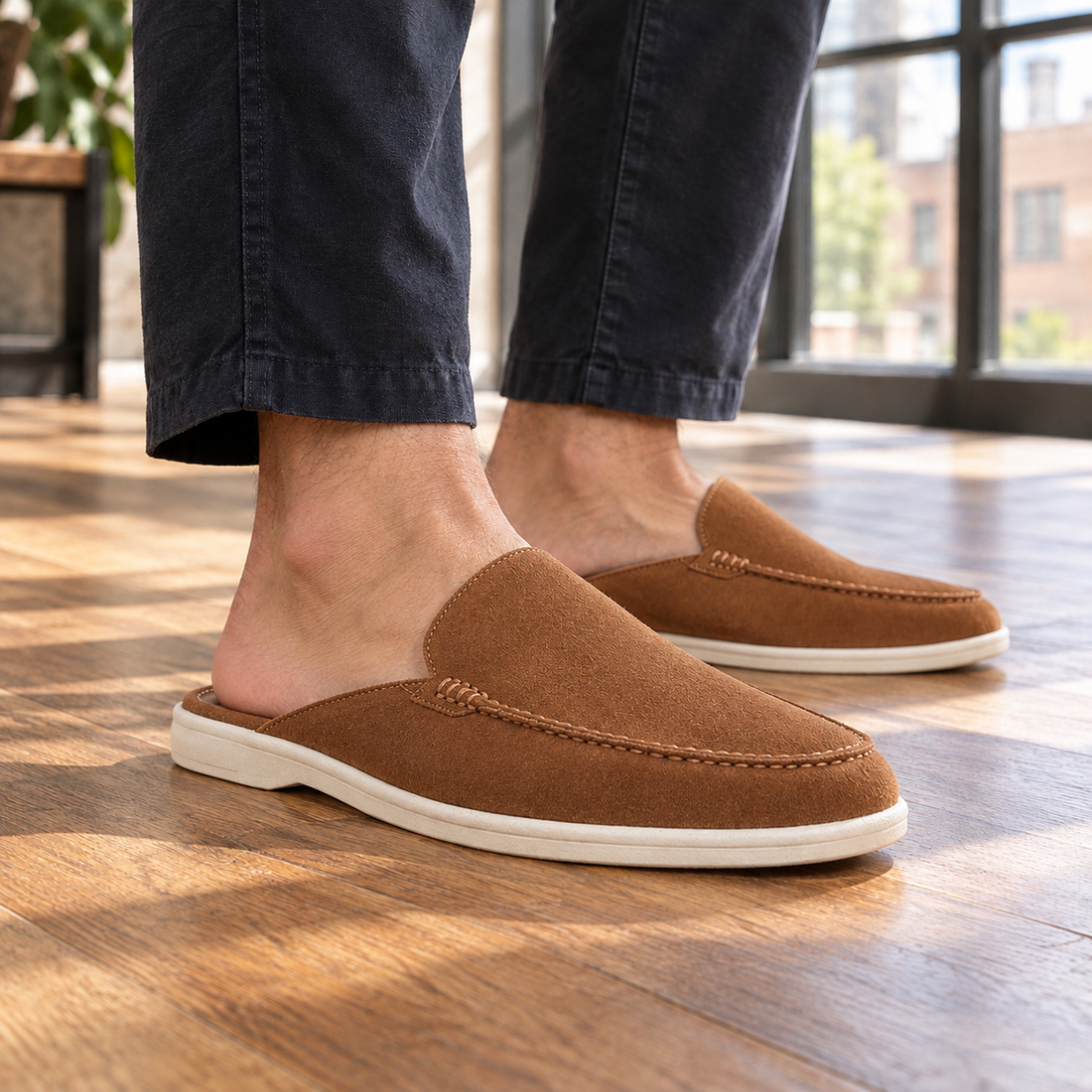 Cordoni Backless Loafers - Camel