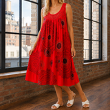 Leonie-Mae Openwork Dress - Red
