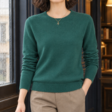 Alvina-Rae Crew Neck Sweater - Dark Green