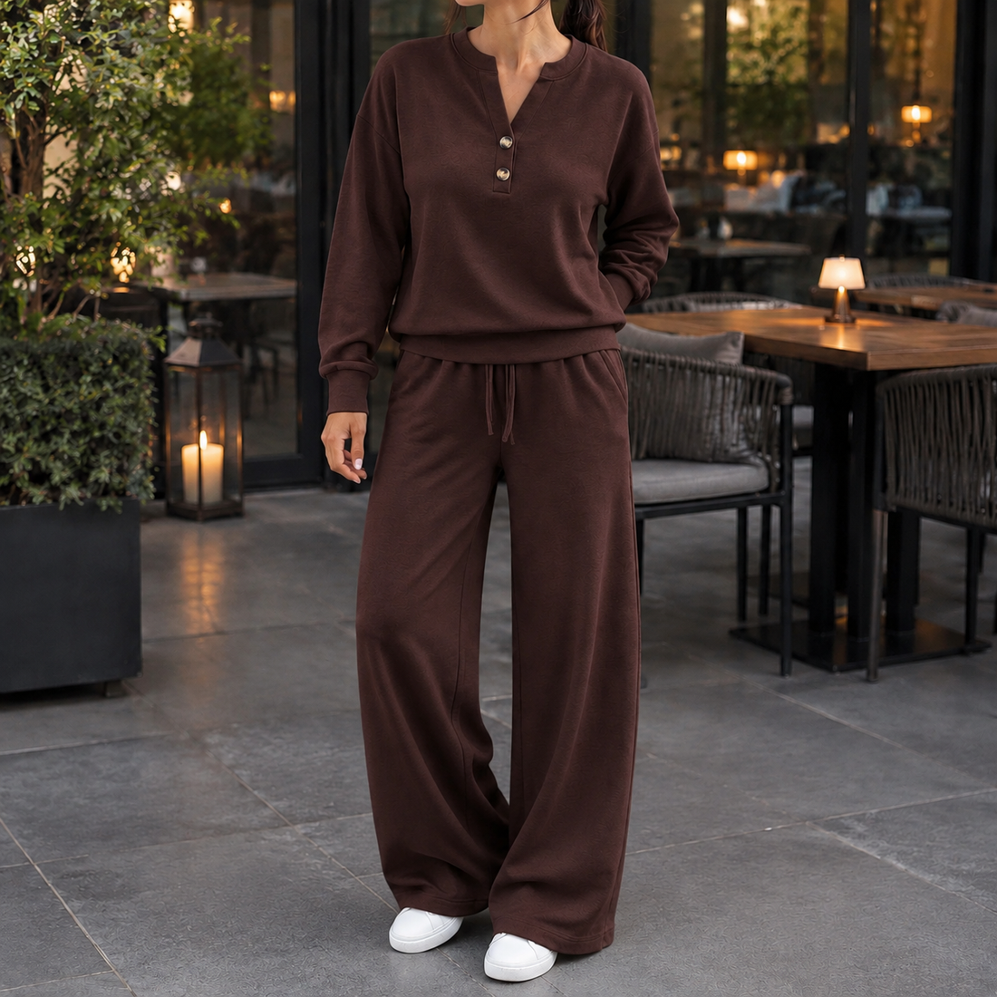 Sasha Relaxed Set - Dark Brown