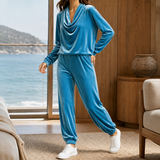 Blanche Cowl Neck Set - Blue