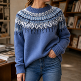Livia Fair Isle Sweater - Blue