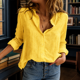Andrina Linen Shirt - Yellow