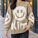 Oriane-Pearl Oversized Sweater - Khaki