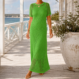 Willa Crochet Maxi Dress - Green