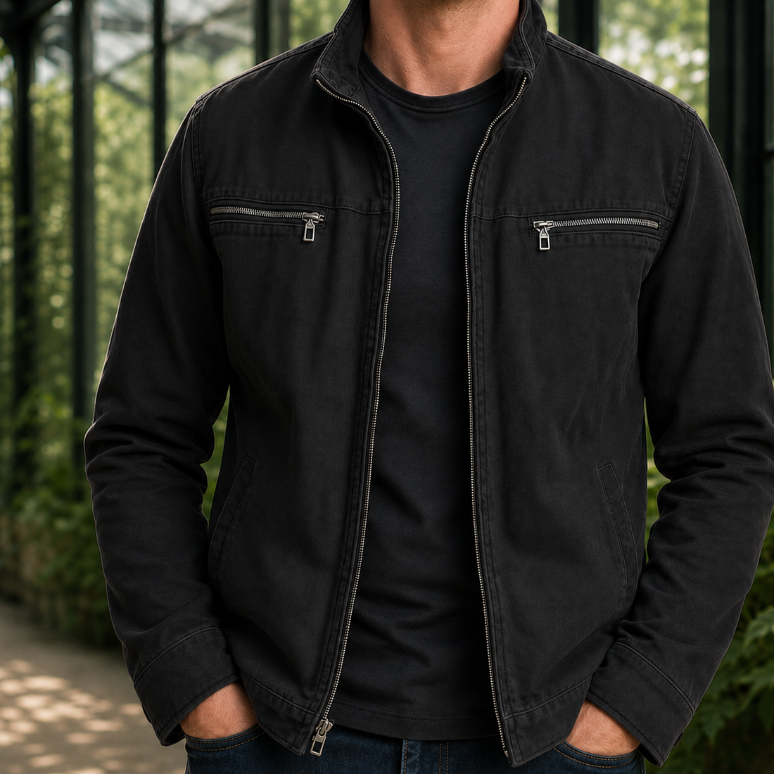 Maximus Military Jacket - Black