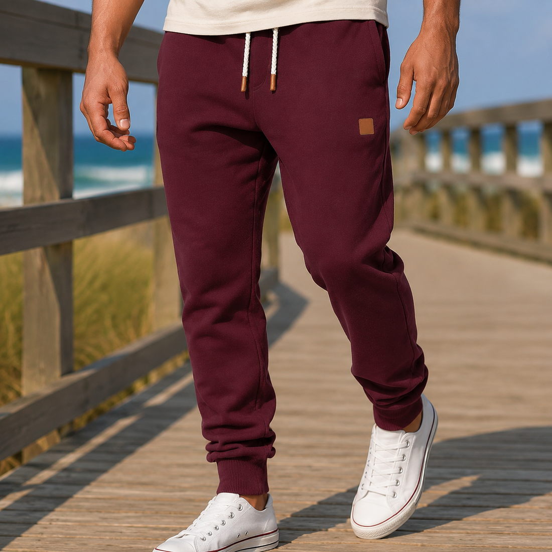 James Tapered Joggers - Burgundy