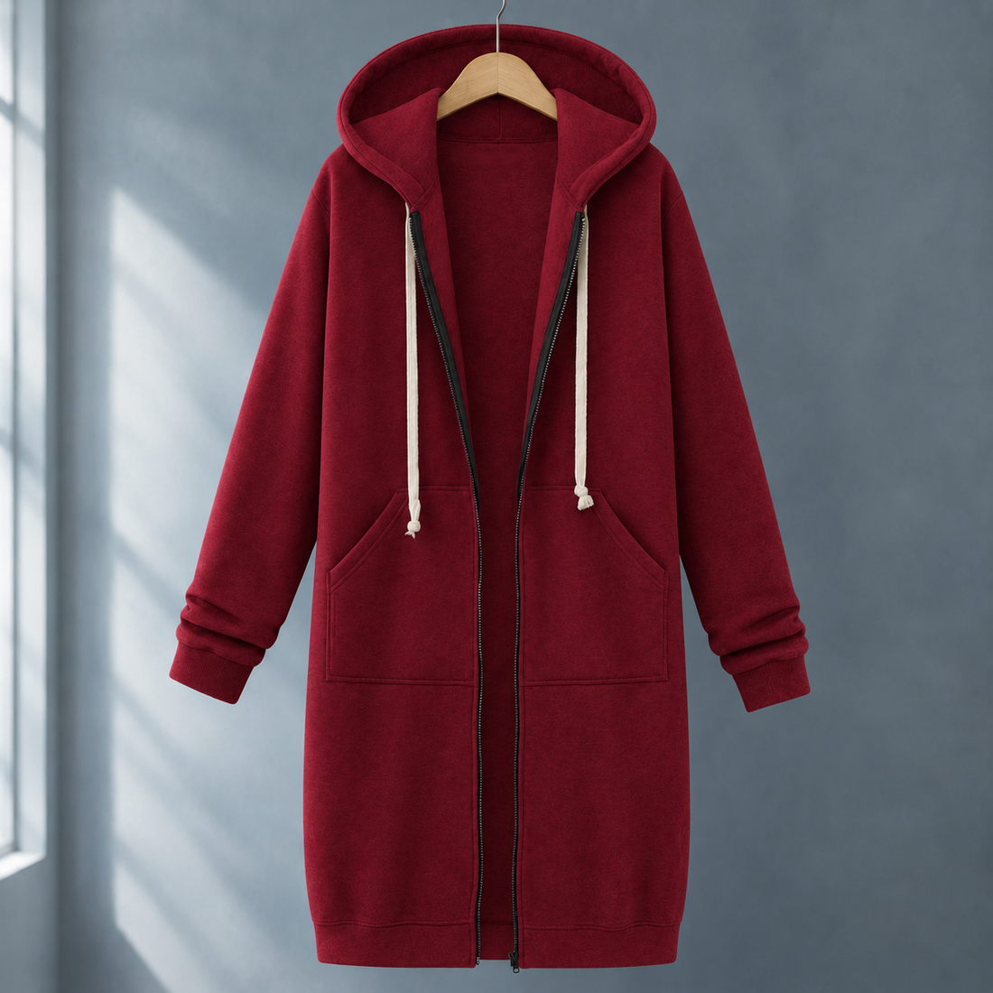 Sharon Hooded Hoodie - Wine Red