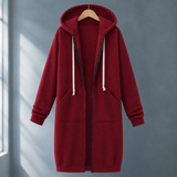 Sharon Hooded Hoodie - Wine Red