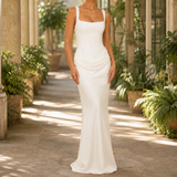 Edith Corset Maxi Dress - White