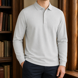 Edmund Long-Sleeve Polo - Type A --light Gray